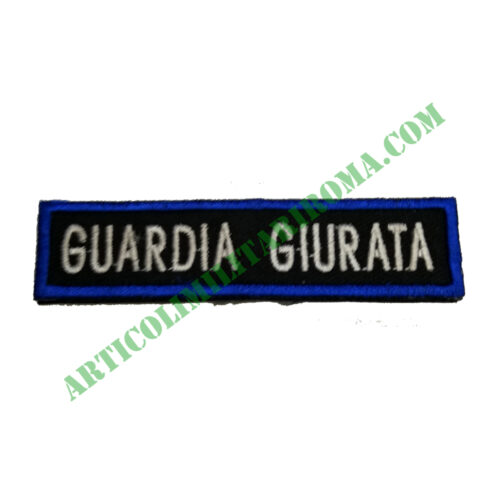 PATCH RETTANGOLARE VELCRO GUARDIA GIURATA BLU