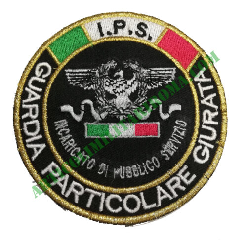 PATCH TONDA VELCRO GUARDIA PARTICOLARE GIURATA IPS