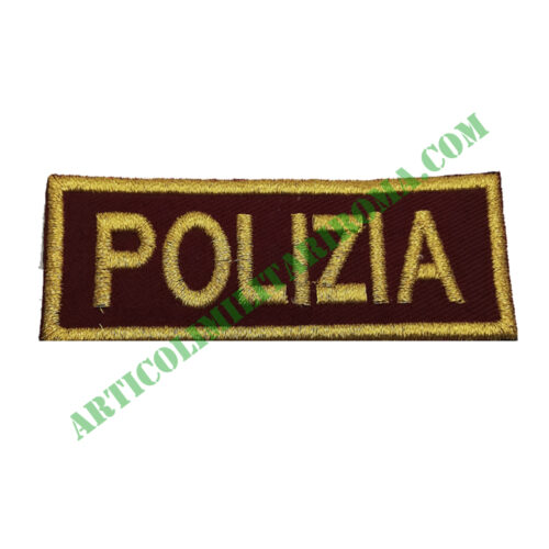 SCRITTA RICAMATA POLIZIA