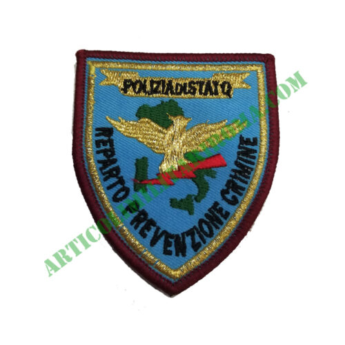 PATCH SCUDETTO VELCRO REPARTO PREVENZIONE CRIMINE POLIZIA DI STATO