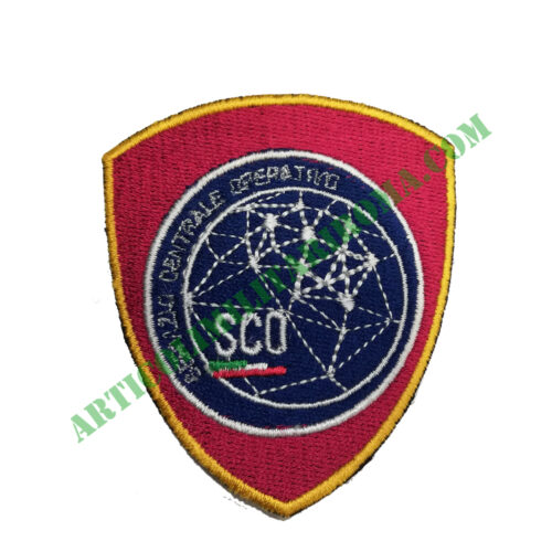 PATCH SCUDETTO VELCRO SCO SERVIZIO CENTRALE OPERATIVO POLIZIA DI STATO