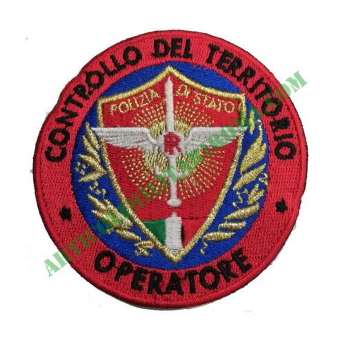 PATCH TONDA VELCRO CONTROLLO DEL TERRITORIO POLIZIA DI STATO