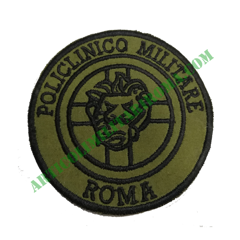 PATCH TONDA VELCRO POLICLINICO MILITARE ROMA - Articoli Militari Bellettati  Roma