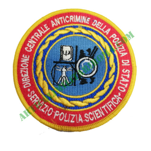 PATCH TONDA VELCRO SCIENTIFICA VECCHIO TIPO POLIZIA DI STATO