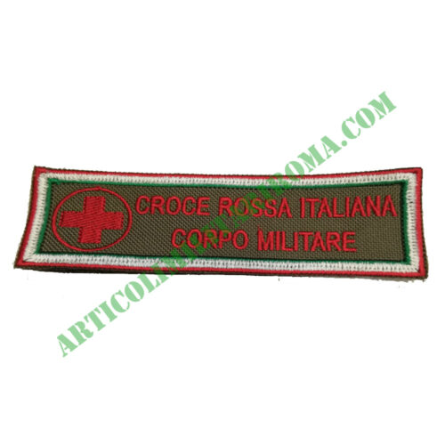 SCRITTA VELCRO RETTANGOLARE BASSA VISIBILITA CROCE ROSSA CORPO MILITARE