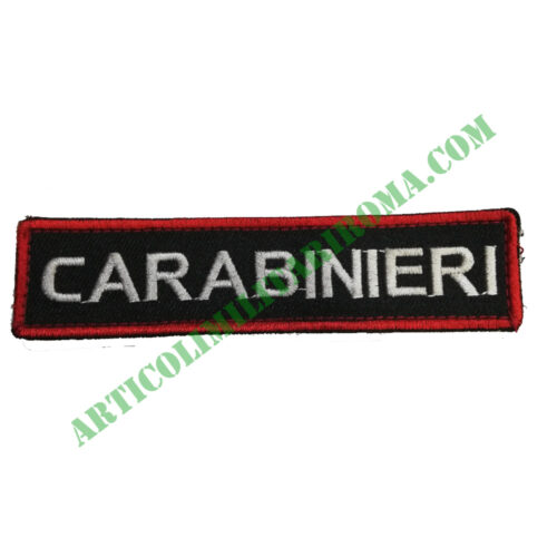 SCRITTA VELCRO RETTANGOLARE CARABINIERI