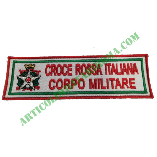 SCRITTA VELCRO RETTANGOLARE CROCE ROSSA CORPO MILITARE