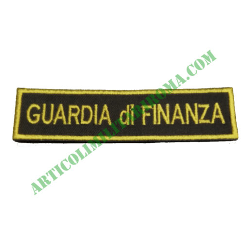 SCRITTA VELCRO RETTANGOLARE GUARDIA DI FINANZA