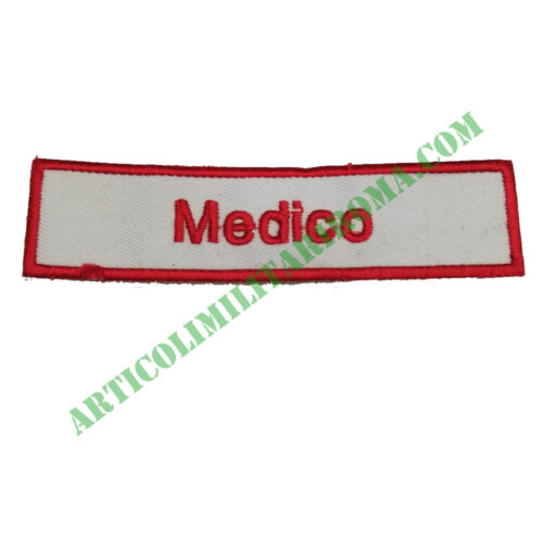 SCRITTA VELCRO RETTANGOLARE MEDICO