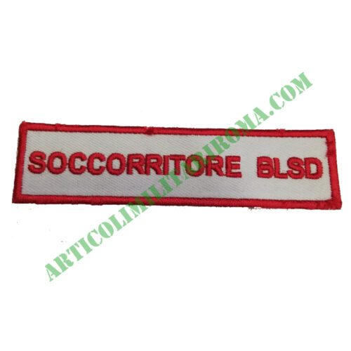 SCRITTA VELCRO RETTANGOLARE SOCCORRITORE BLSD