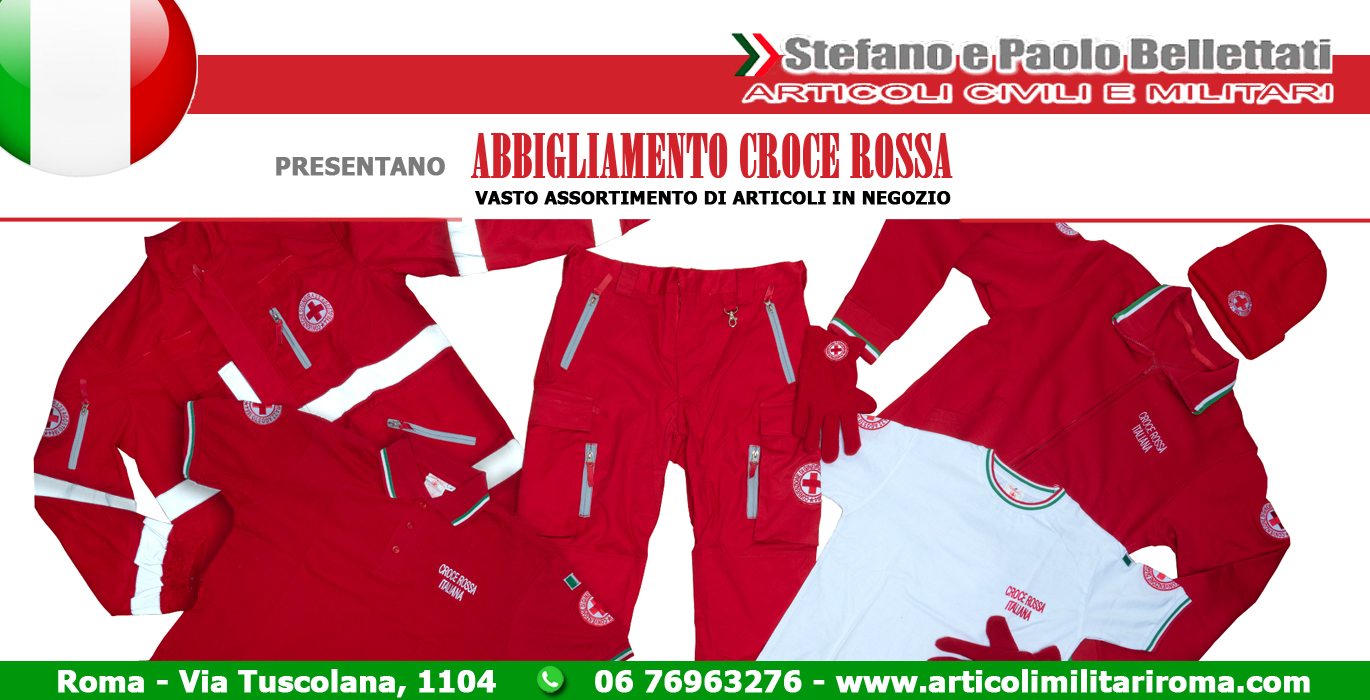 divise e abbigliamento croce rossa italiana