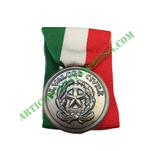 MEDAGLIA VALOR CIVILE ARGENTO