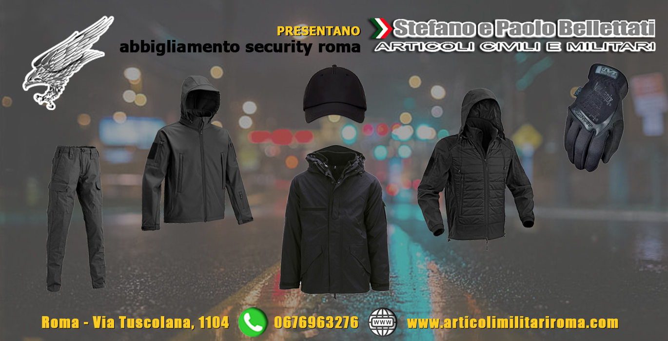 Al momento stai visualizzando Negozio abbigliamento security Roma