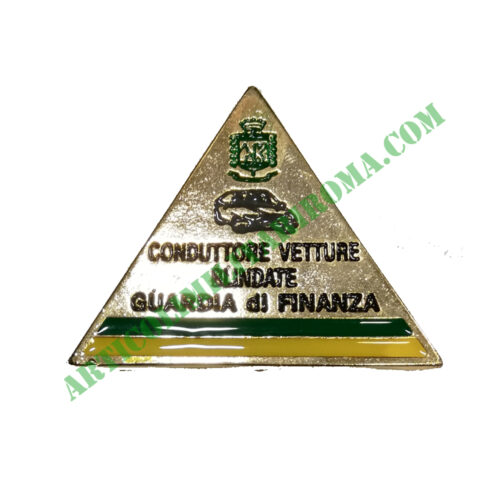 DISTINTIVO CONDUTTORE AUTOVETTURE BLINDATE GUARDIA DI FINANZA