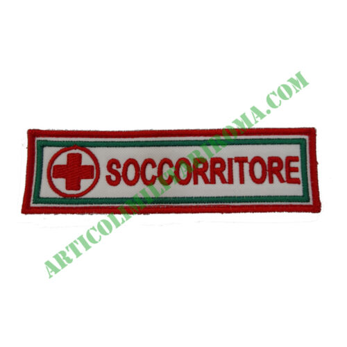 SCRITTA VELCRO RETTANGOLARE SOCCORRITORE