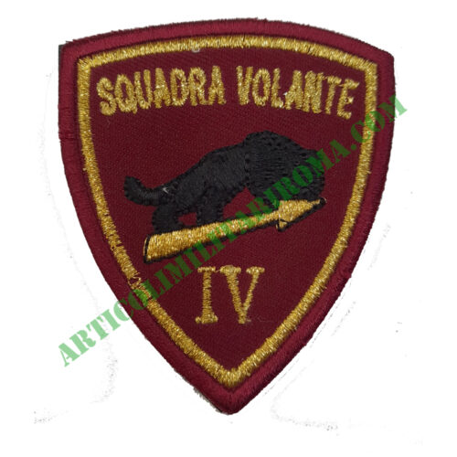 PATCH SCUDETTO VELCRO SQUADRA VOLANTE QUARTO TURNO POLIZIA DI STATO