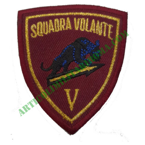 PATCH SCUDETTO VELCRO SQUADRA VOLANTE QUINTO TURNO POLIZIA DI STATO