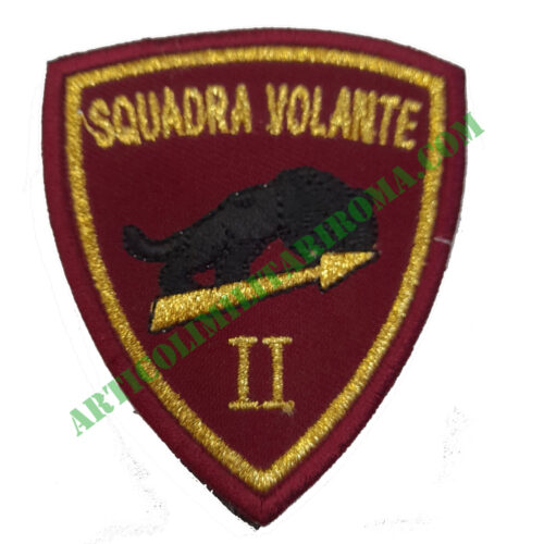 PATCH SCUDETTO VELCRO SQUADRA VOLANTE SECONDO TURNO POLIZIA DI STATO