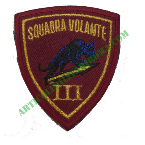 PATCH SCUDETTO VELCRO SQUADRA VOLANTE TERZO TURNO POLIZIA DI STATO