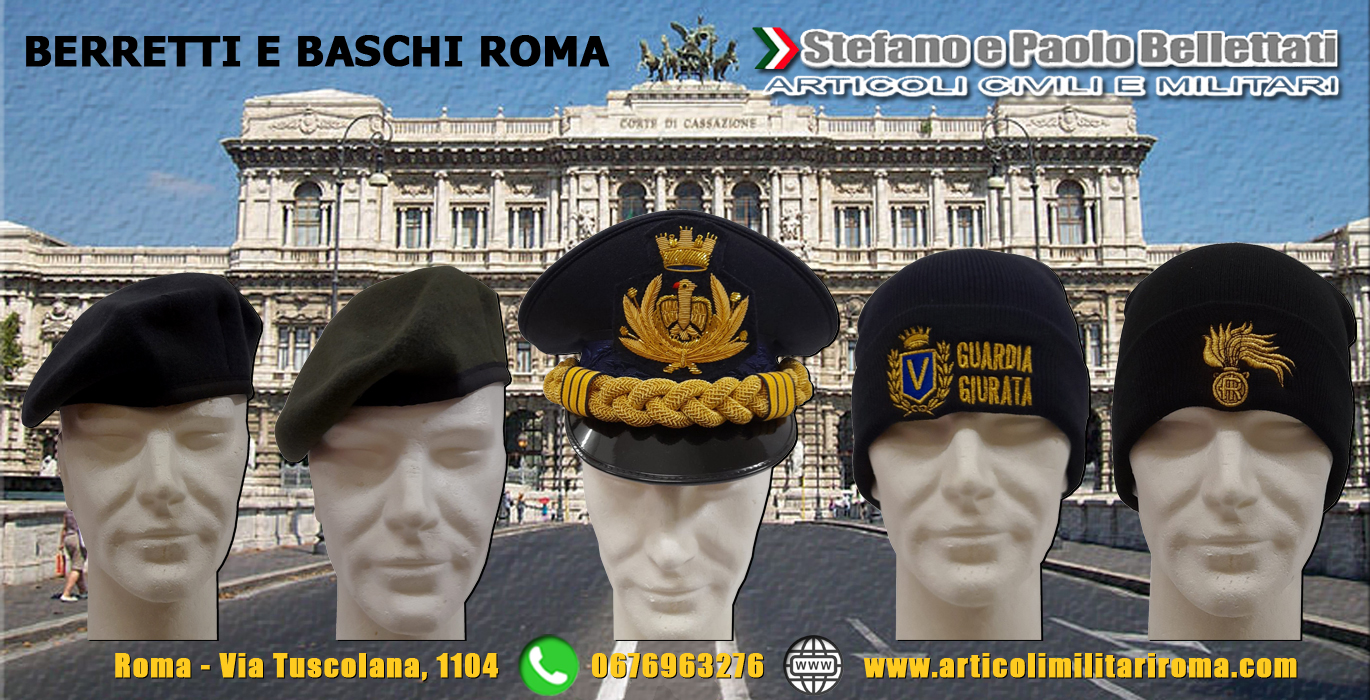 Al momento stai visualizzando Berretti e baschi militari a Roma