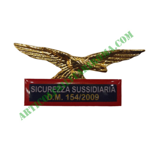 DISTINTIVO GUARDIA GIURATA SICUREZZA SUSSIDIARIA ROSSO