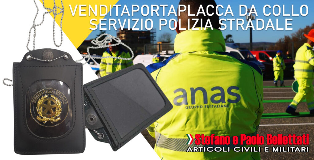 Portatessere e porta placche da collo Servizio Polizia Stradale