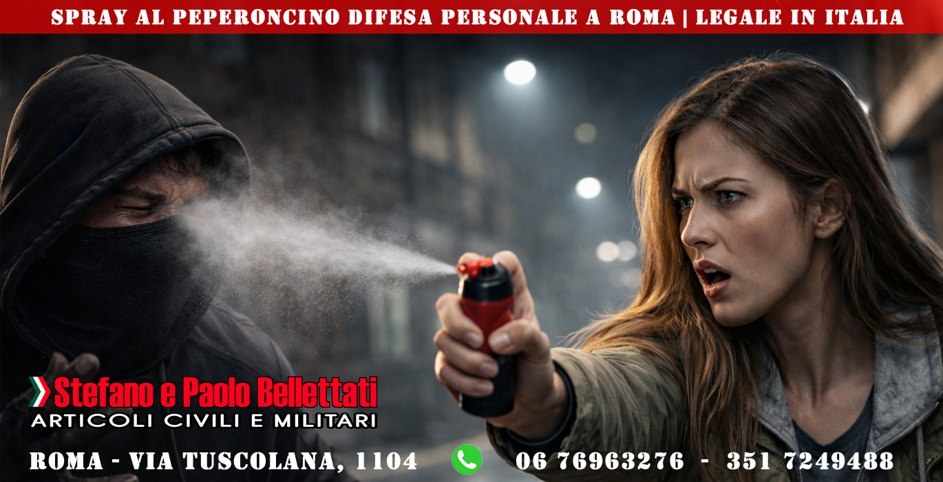 Al momento stai visualizzando Spray al peperoncino difesa personale a Roma | Legale in Italia