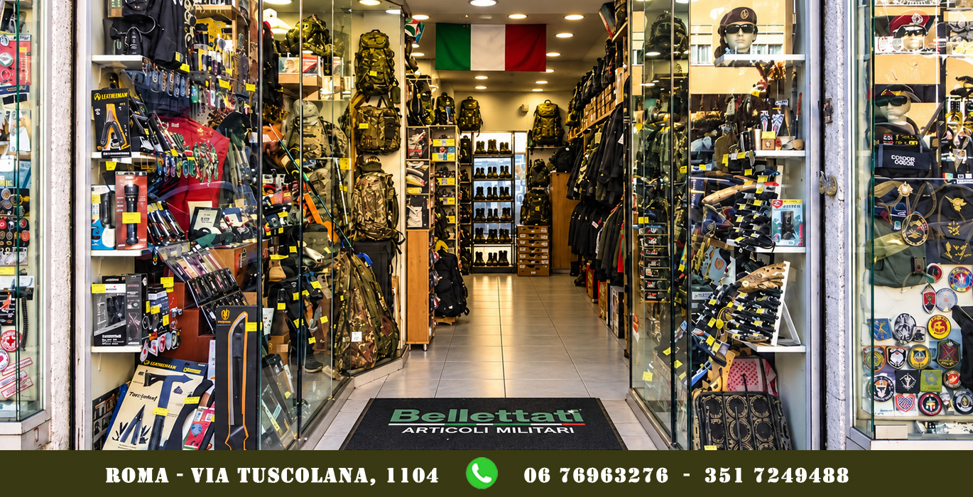 Bellettati Articoli Militari Roma - storica bottega Bellettati Articoli Militari Roma storica bottega Via Tuscolana 1104